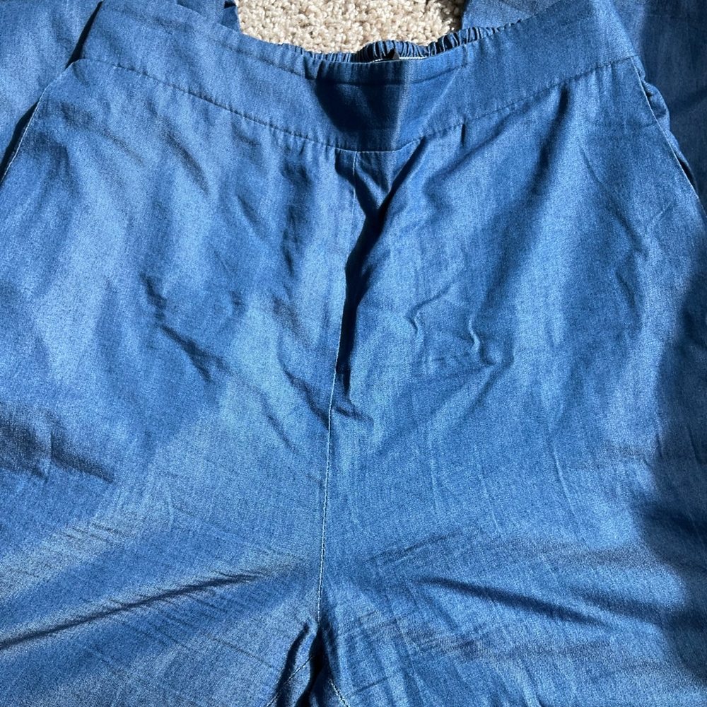Casual Blue Wide leg pants for Women